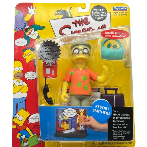 The Simpsons Other - Simpsons RESORT SMITHERS Voice Activated World Of Springfield Interactive Figure